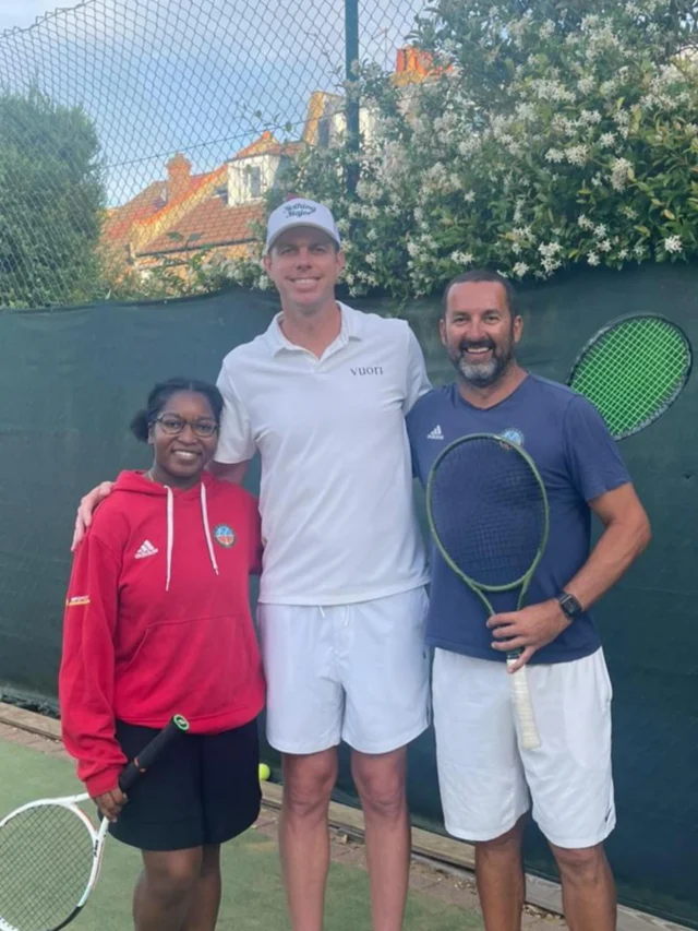 Sam Querrey event with the Metro Tennis team at The Gardens Lawn Tennis Club